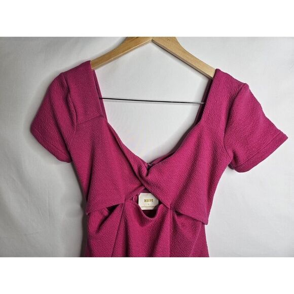 MAEVE By Anthropologie Hot Pink Mini Cut Out Dress Womens Size Small - Picture 7 of 12
